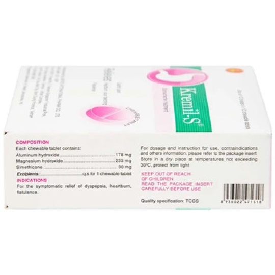 Thuốc Kremil-S United điều trị viêm dạ dày, viêm thực quản (100 viên)