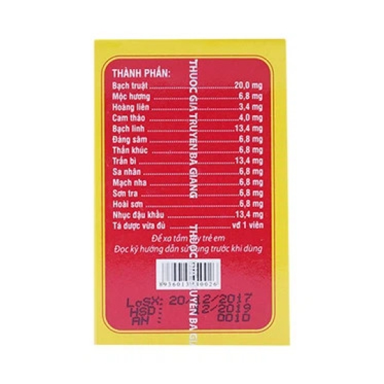 Thuốc Đại Tràng Hoàn Bà Giằng điều trị viêm đại tràng cấp và mãn tính (240 viên)