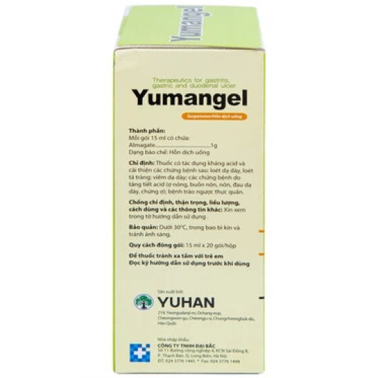 Thuốc Yumangel Yuhan cải thiện loét dạ dày, loét tá tràng (20 gói x 15ml)