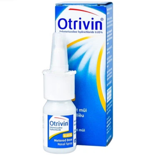 Thuốc Otrivin 0.05% xịt mũi Novartis trị viêm mũi dị ứng, viêm xoang (Chai 10ml)
