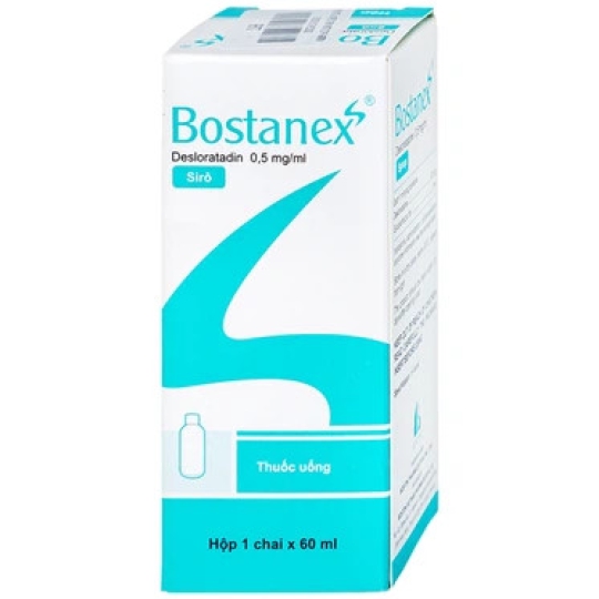 Siro Bostanex 0.5mg/ml Boston hỗ trợ điều trị viêm mũi dị ứng, nổi mày đay (30ml)
