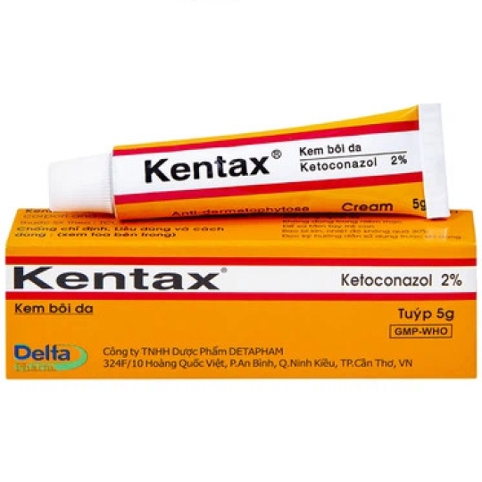 Thuốc kem Kentax DeltaPharm điều trị các bệnh nấm ngoài da (5g)
