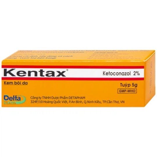 Thuốc kem Kentax DeltaPharm điều trị các bệnh nấm ngoài da (5g)