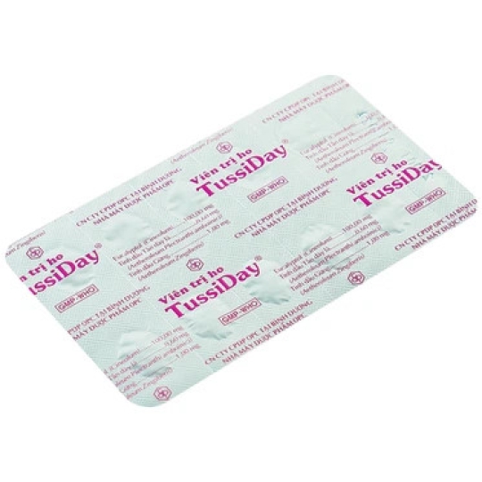 Viên trị ho Tussiday OPC điều trị đau họng, sổ mũi, cảm cúm (10 vỉ x 10 viên)