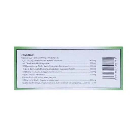Thuốc Rhinassin-OPC điều trị viêm xoang, viêm mũi dị ứng (5 vỉ x 10 viên)