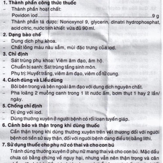 Dung dịch phụ khoa Povidine 10% Pharmedic hỗ trợ sát trùng phụ khoa (90ml)