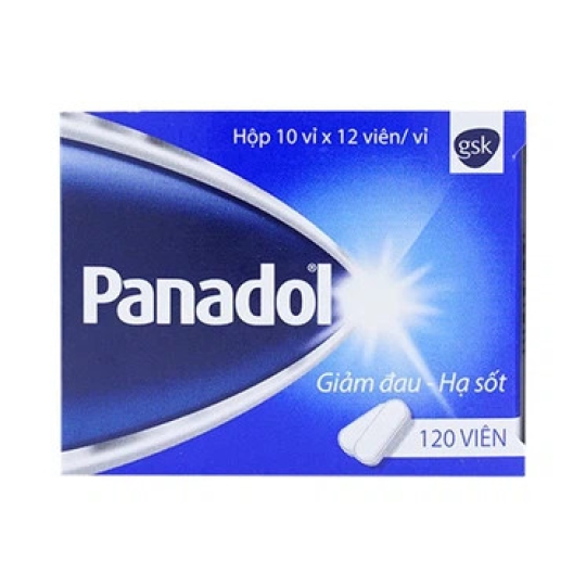 Thuốc Panadol xanh 500mg GSK hạ sốt và điều trị đau nhẹ đến trung bình (10 vỉ x 12 viên)