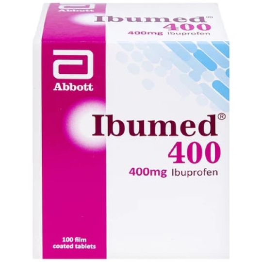 Thuốc Ibumed 400mg Glomed giúp giảm đau, hạ sốt (10 vỉ x 10 viên)