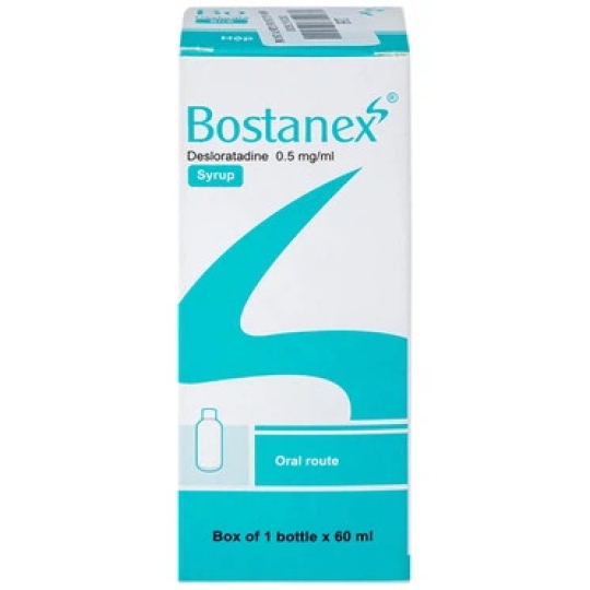 Siro Bostanex 0.5mg/ml Boston hỗ trợ điều trị viêm mũi dị ứng, nổi mày đay (30ml)