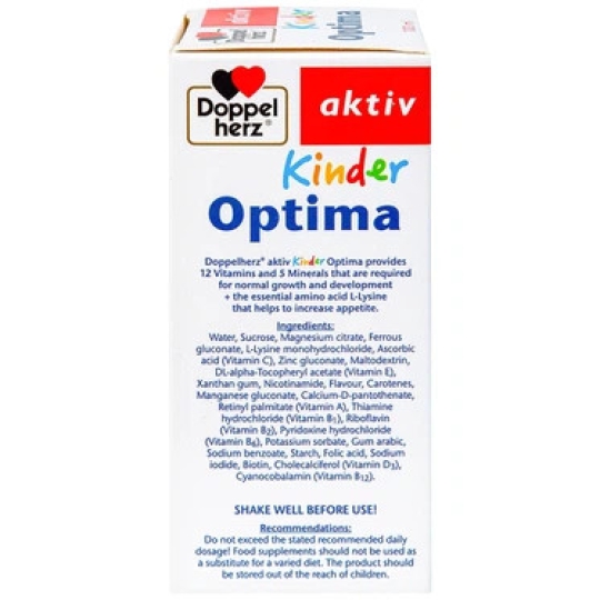 Dung dịch Kinder Optima Doppelherz hỗ trợ trẻ ăn ngon, tăng cường tiêu hóa (100ml)
