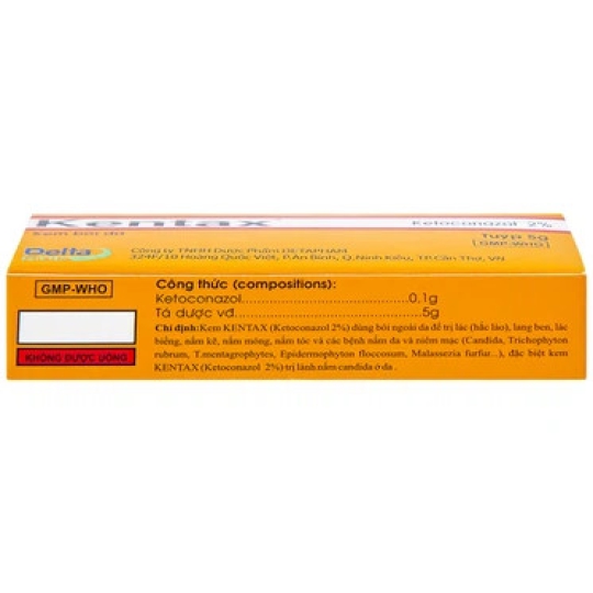 Thuốc kem Kentax DeltaPharm điều trị các bệnh nấm ngoài da (5g)