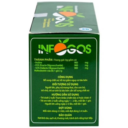 Bột hòa tan Infogos IAP chứa chất xơ hỗ trợ chống táo bón (30 gói x 3g)