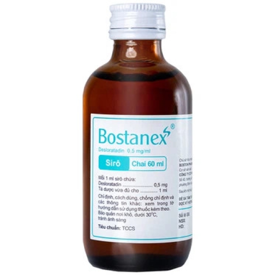 Siro Bostanex 0.5mg/ml Boston hỗ trợ điều trị viêm mũi dị ứng, nổi mày đay (30ml)