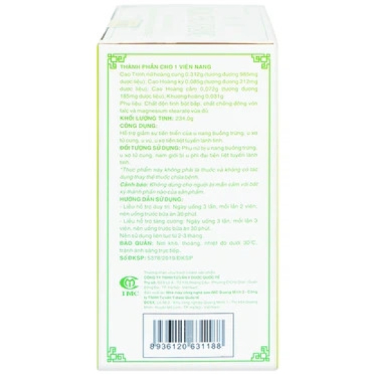 Viên nang Nga Phụ Khang hỗ trợ giảm tiến triển của u nang buồng trứng (2 lọ x 180 viên)