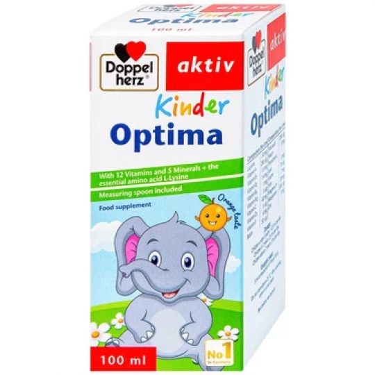 Dung dịch Kinder Optima Doppelherz hỗ trợ trẻ ăn ngon, tăng cường tiêu hóa (100ml)