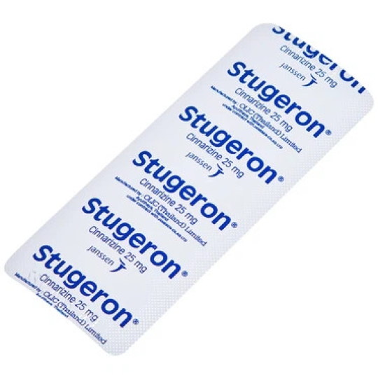 Thuốc Stugeron 25mg Janssen hỗ trợ điều trị rối loạn tuần hoàn não (250 viên)