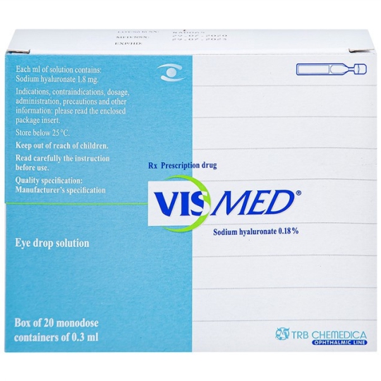 Thuốc nhỏ mắt Vismed TRB Chemedica điều trị viêm giác mạc (0,3ml)