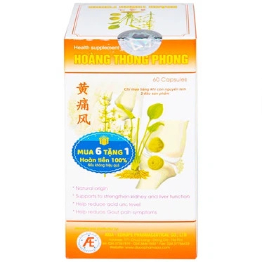 Viên uống Hoàng Thống Phong IMC giúp giảm nguy cơ tái phát cơn Gout cấp (60 viên)
