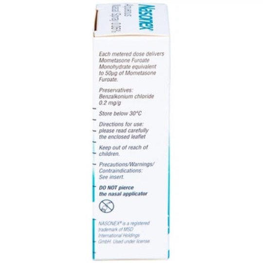 Thuốc xịt mũi Nasonex Bayer điều trị viêm mũi dị ứng (60 liều)
