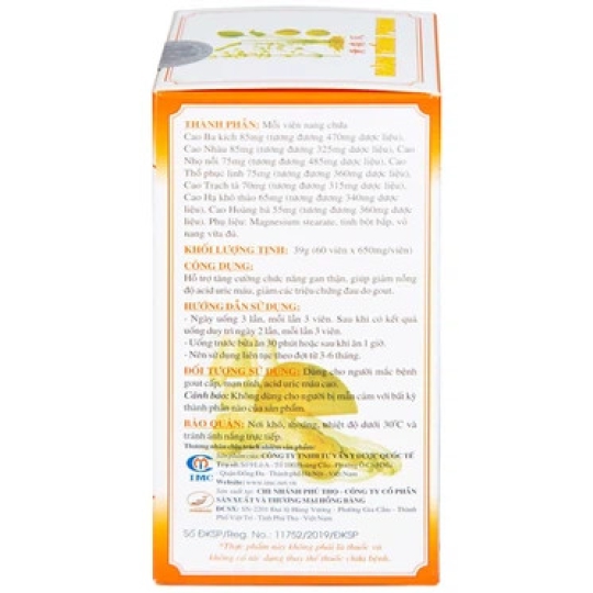 Viên uống Hoàng Thống Phong IMC giúp giảm nguy cơ tái phát cơn Gout cấp (60 viên)
