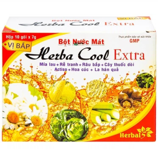 Bột nước mát Herba Cool Extra hỗ trợ thanh nhiệt (10 gói)