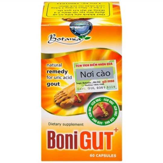 Viên uống BoniGut Botania hỗ trợ điều trị bệnh gout (60 viên)