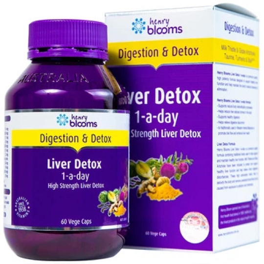 Viên uống Liver Detox 1-A-Day Henry Blooms hỗ trợ giải độc gan, bảo vệ gan (30 viên)