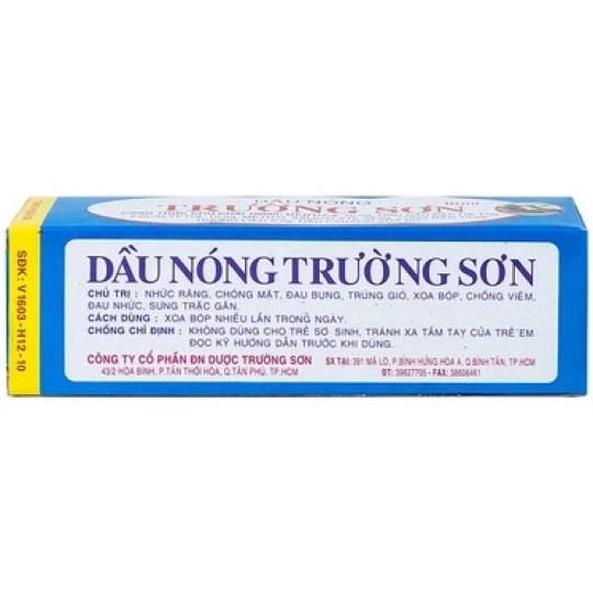 Dầu nóng Trường Sơn hỗ trợ giảm đau nhức, trúng gió, sổ mũi (1 chai x 10ml)