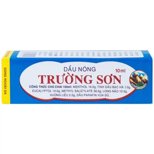 Dầu nóng Trường Sơn hỗ trợ giảm đau nhức, trúng gió, sổ mũi (1 chai x 10ml)