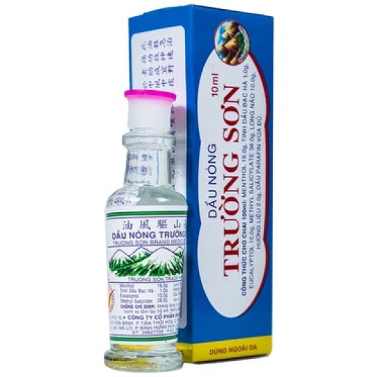 Dầu nóng Trường Sơn hỗ trợ giảm đau nhức, trúng gió, sổ mũi (1 chai x 10ml)
