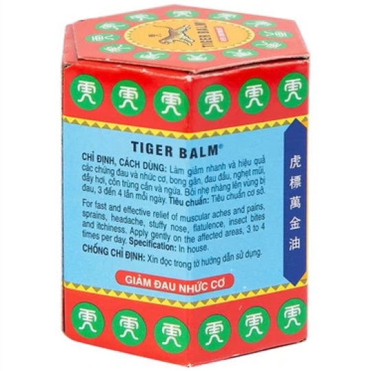 Cao Tiger Balm Red Haw Par giảm đau đầu, nghẹt mũi, đau nhức cơ, bong gân (30g)