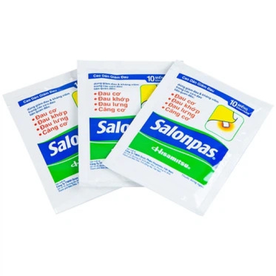 Miếng dán Salonpas Hisamitsu giảm đau cơ, xương khớp (Hộp lớn 10 miếng x 24 bao)