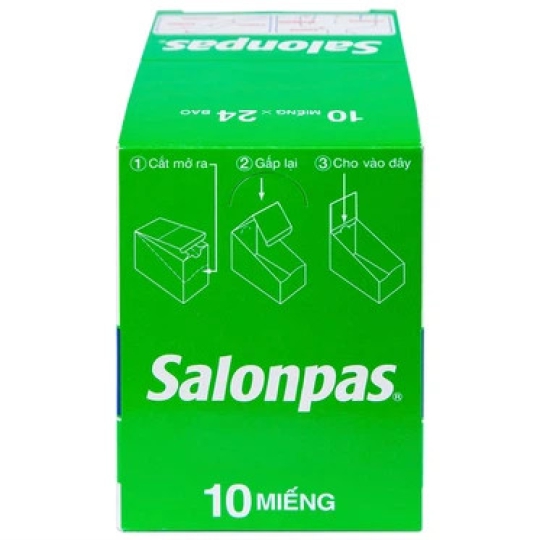 Miếng dán Salonpas Hisamitsu giảm đau cơ, xương khớp (Hộp lớn 10 miếng x 24 bao)