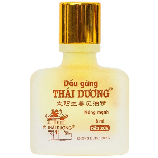Dầu gừng Thái Dương nóng mạnh hỗ trợ giảm đau đầu, đau lưng, vai gáy (79ml)